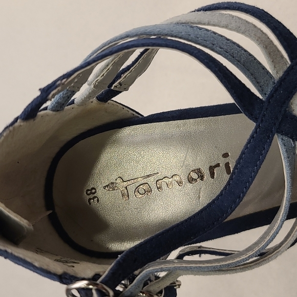 Blue platform Heel sandals size EUR 38 or US 7.5 - Picture 10 of 14